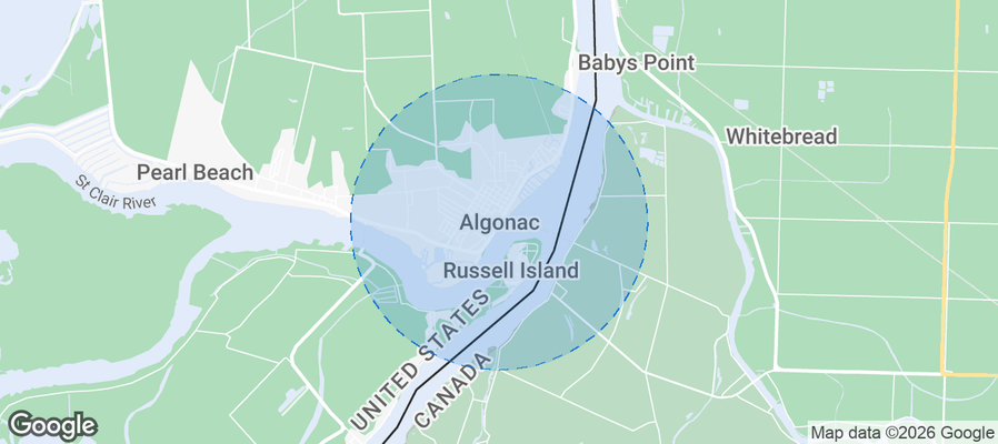 Algonac Airbnb map